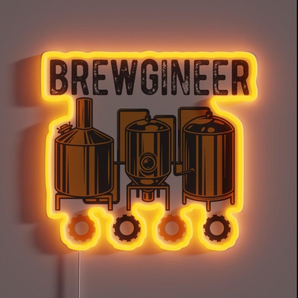 Brewgineer Craft Beer Homebrewer Rgb Led Neon Sign - Shineneon
