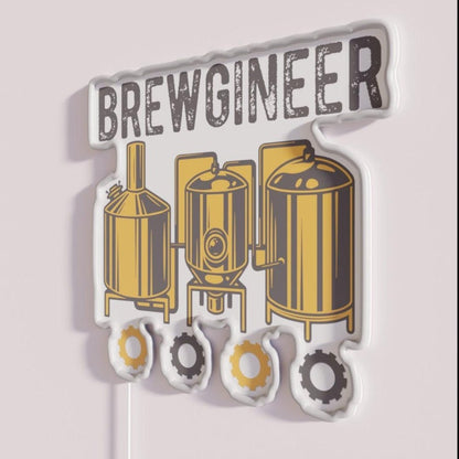 Brewgineer Craft Beer Homebrewer Rgb Led Neon Sign - Shineneon