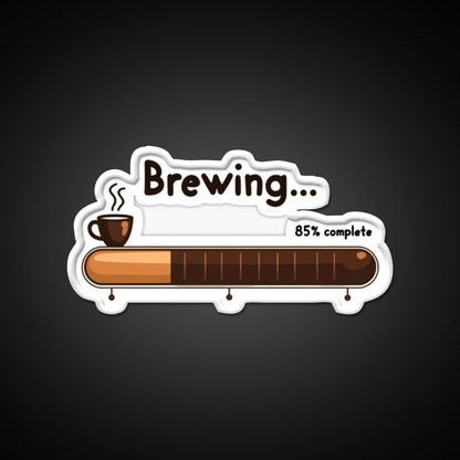 Brewing 85 Persent Complete Cafe Led Neon Sign Espresso Bar Art Rgb Color