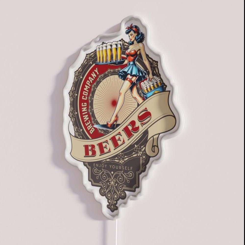 Brewing Company Save Water Its Beer Time Rgb Led Neon Sign - Shineneon