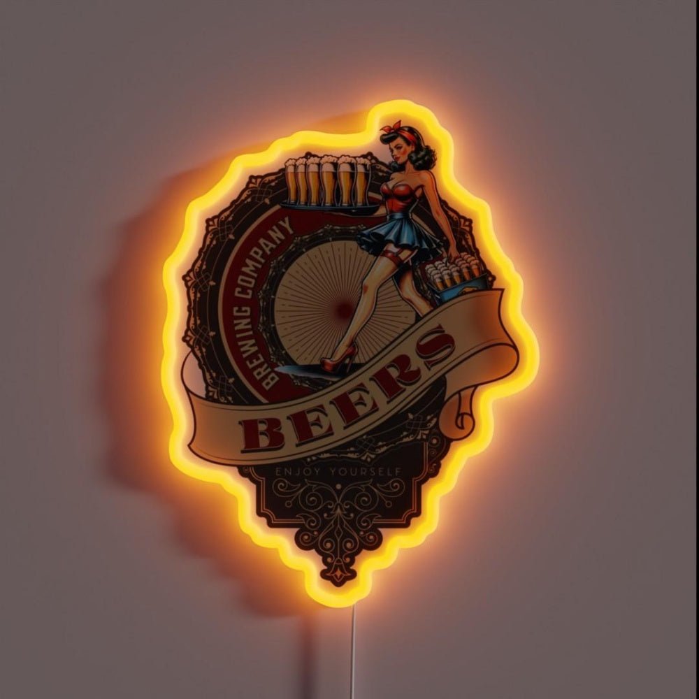 Brewing Company Save Water Its Beer Time Rgb Led Neon Sign - Shineneon
