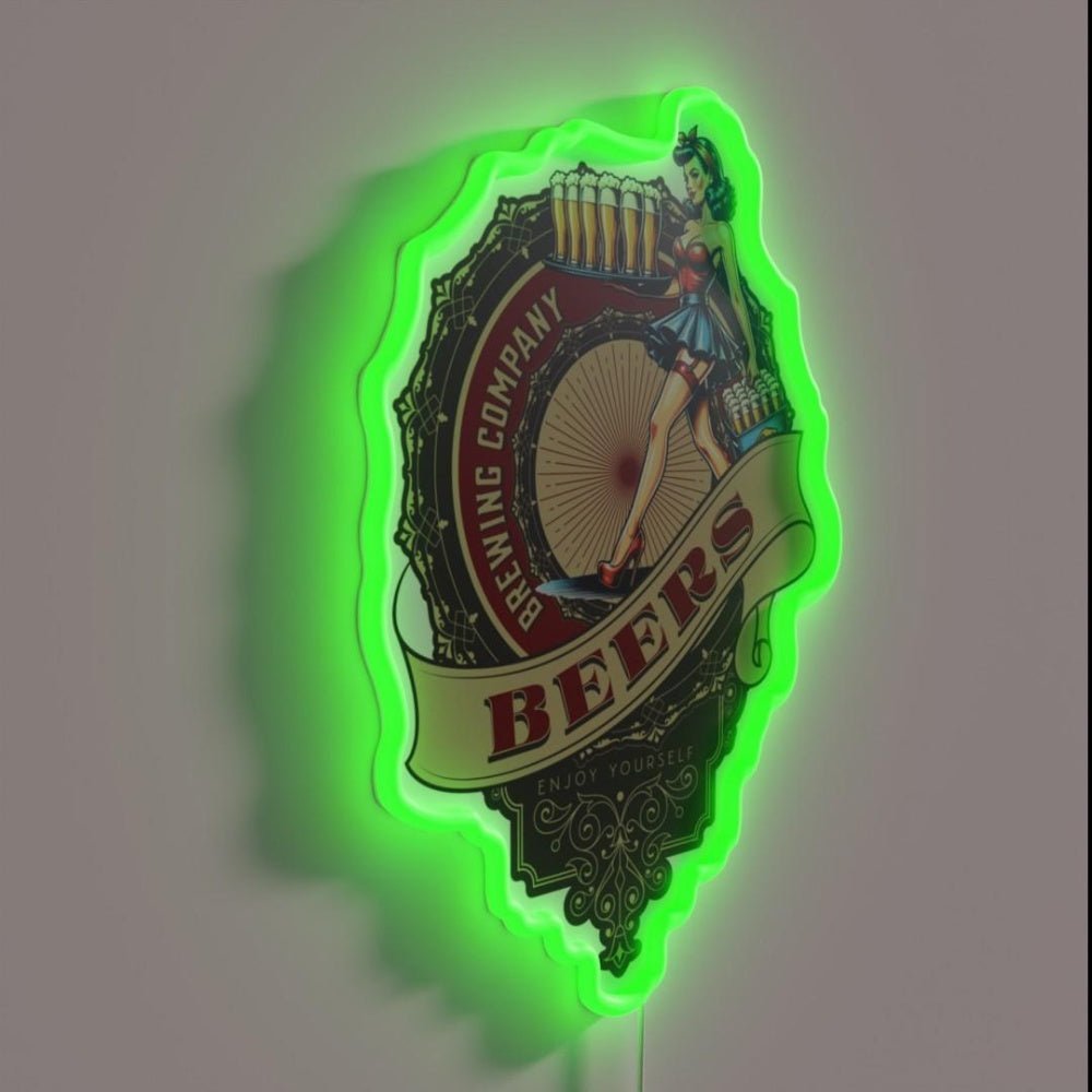 Brewing Company Save Water Its Beer Time Rgb Led Neon Sign - Shineneon