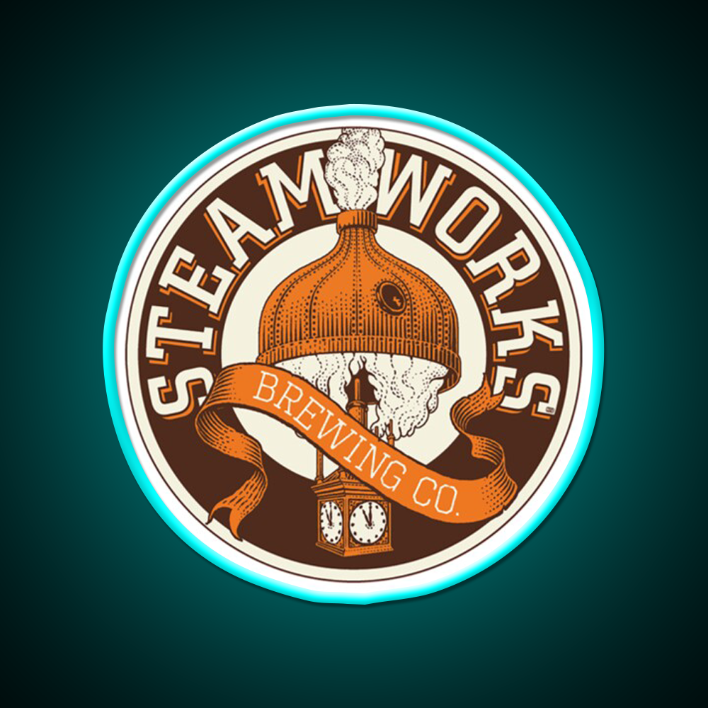 Brewing Steamworks Beer Bar Decor Led Neon Sign Rgb Color - Size and dimension reference