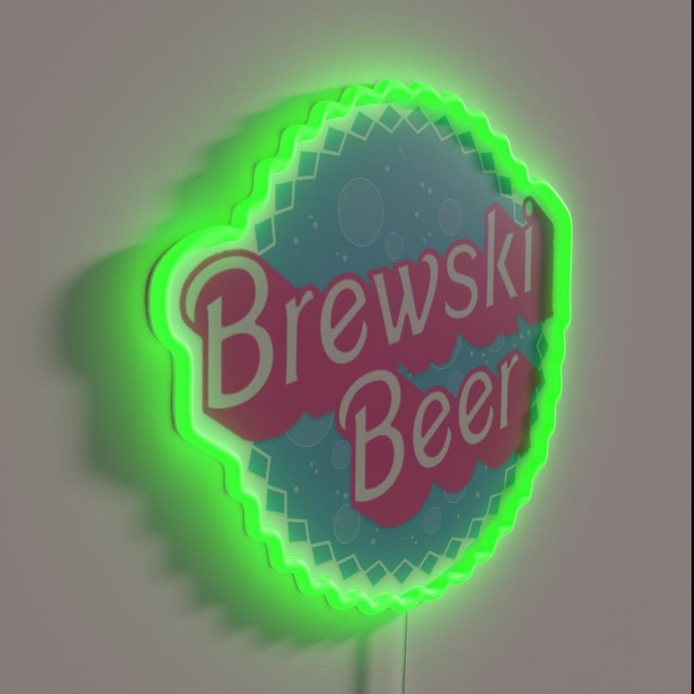 Brewski Beer Rgb Led Neon Sign - Shineneon