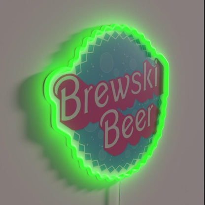 Brewski Beer Rgb Led Neon Sign - Shineneon