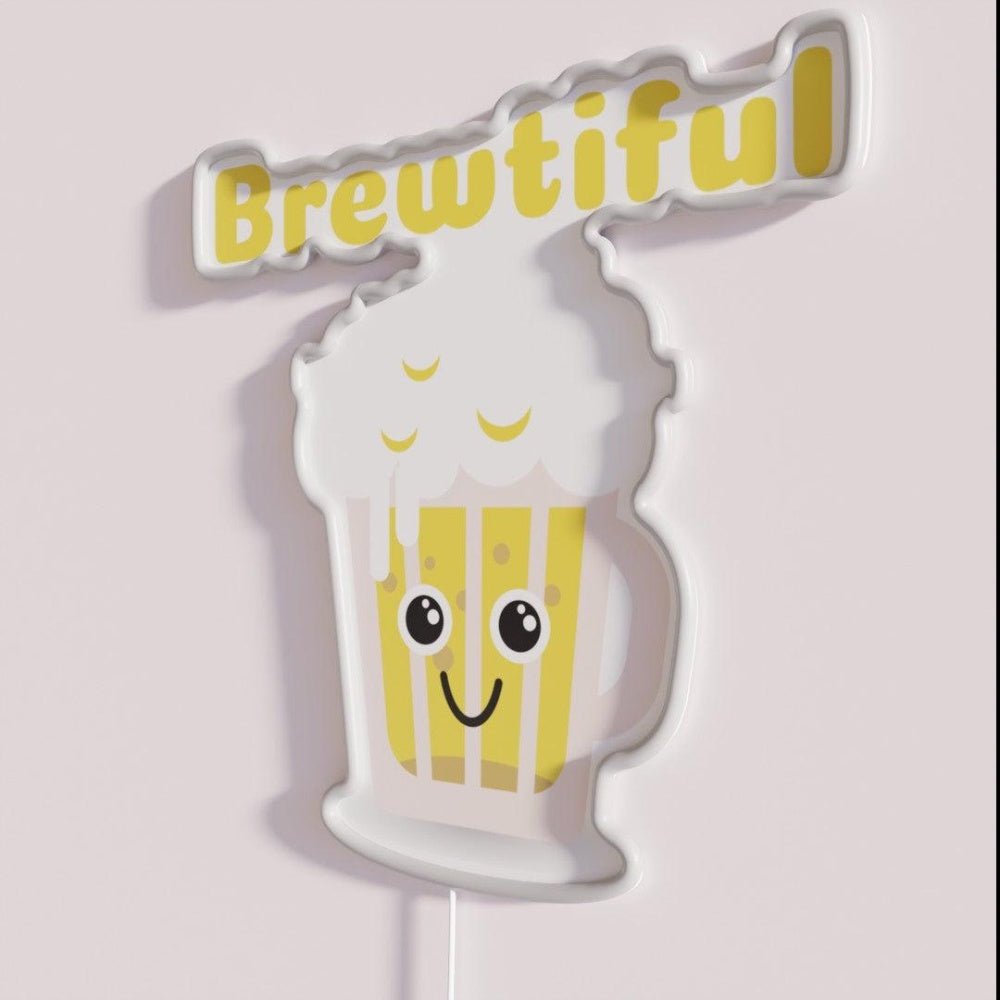Brewtiful Kawaii Beer Rgb Led Neon Sign - Shineneon