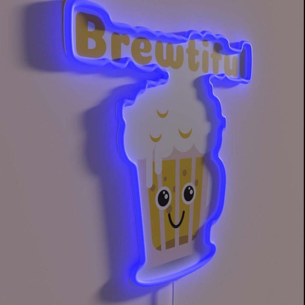 Brewtiful Kawaii Beer Rgb Led Neon Sign - Shineneon