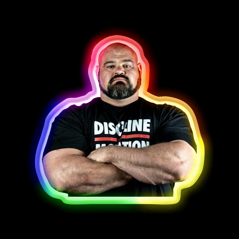 Brian Shaw C Photography Gym Fitness Led Neon Sign Rgb Color - LED neon sign close-up detail