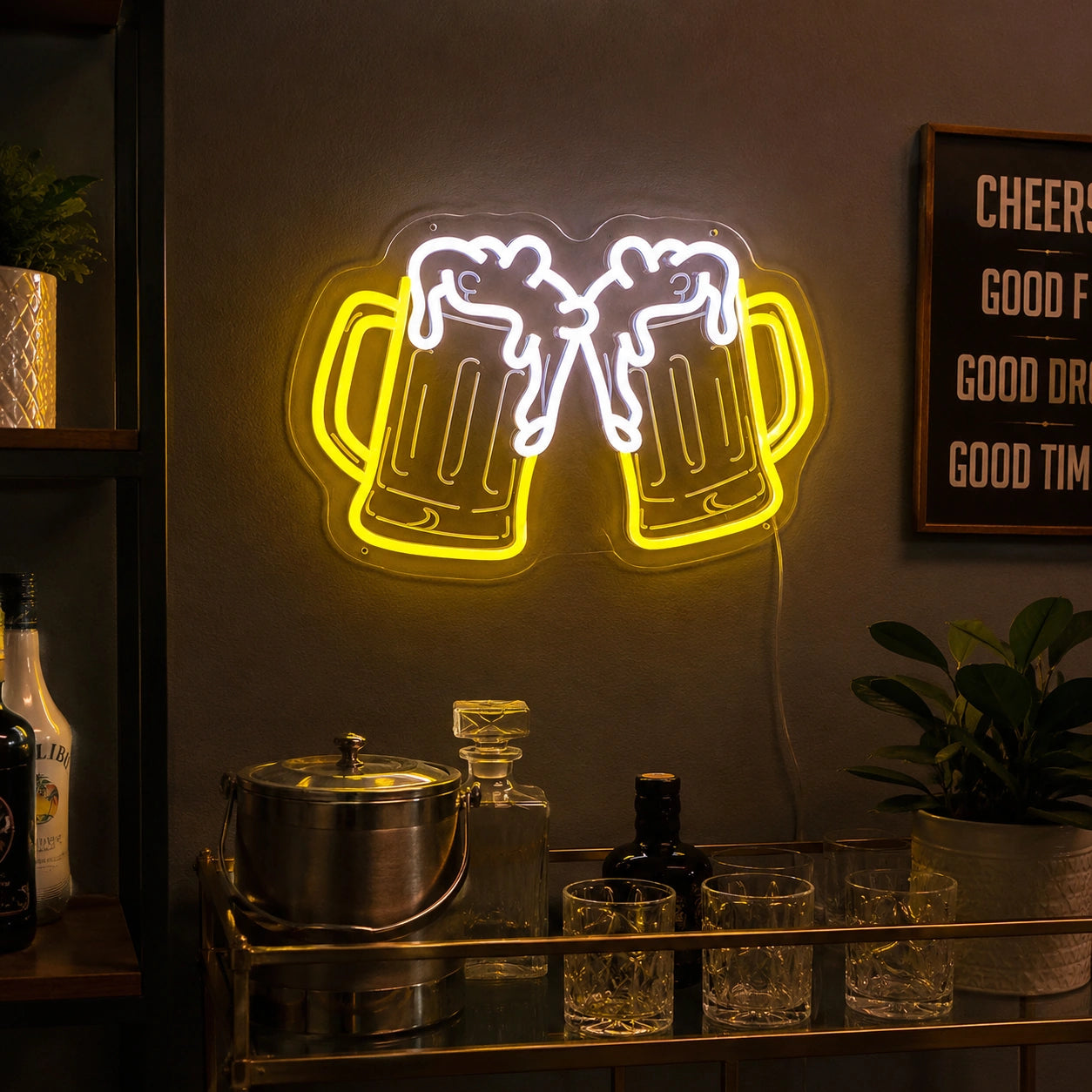 Brick Beer Mugs Neon Sign LED Neon Sign real lifestyle scene