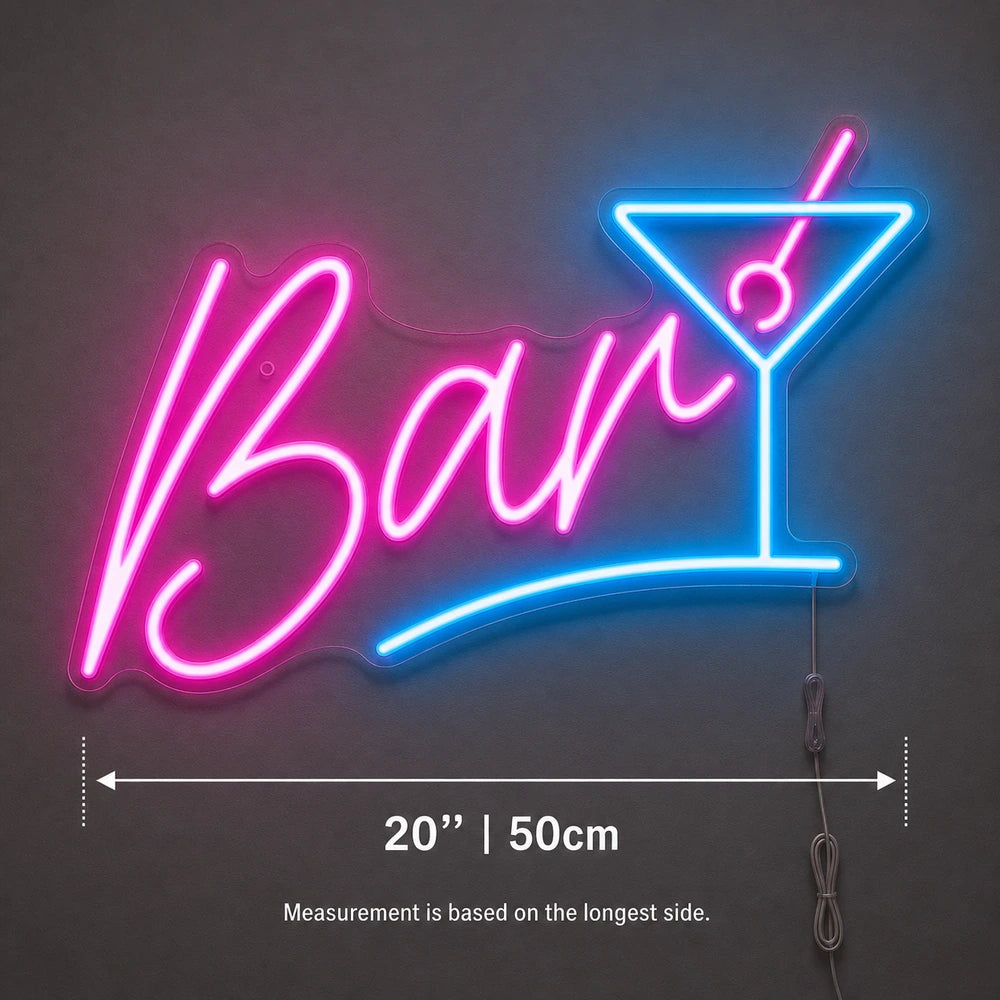 Brick Martini Bar Neon Sign LED Neon Sign size image