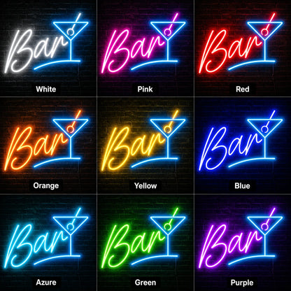 Brick Martini Bar Neon Sign LED Neon Sign color grid