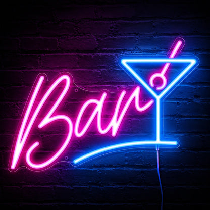 Brick Martini Bar Neon Sign Wall Art LED Neon Sign high-converting product image