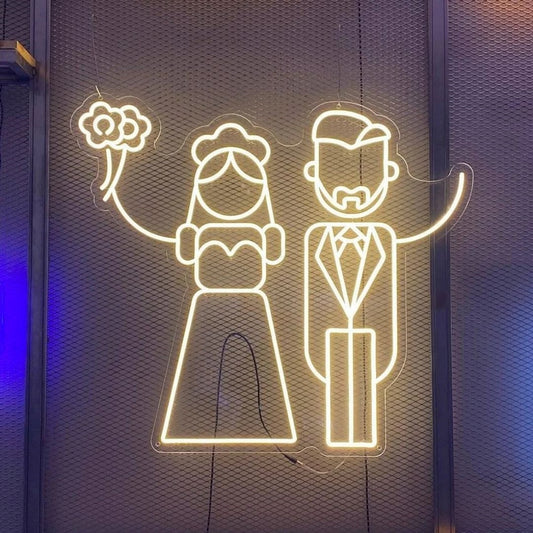 Bride And Groom Led Sign Business Neon Sign