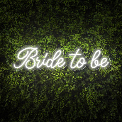 Bride To Be White Elegant Script Led Neon Sign For Wedding Party Decor | Shineneon