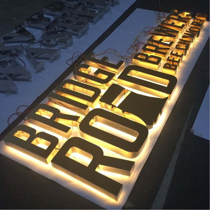 Bridge Road Brewers 3D Backlit Channel Letters Led Light Sign - Shineneon