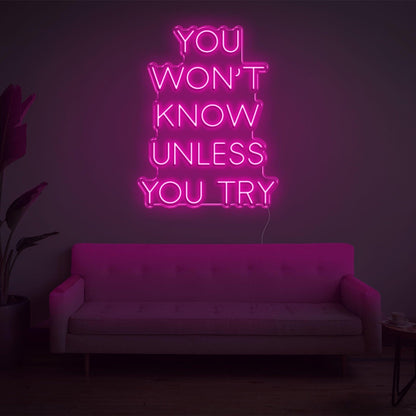 Bright Blue You Wont Know Unless Try Led Neon Sign For Home Wall Decor | Shineneon