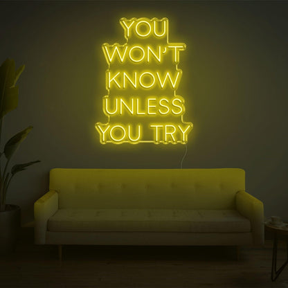 Bright Blue You Wont Know Unless Try Led Neon Sign For Home Wall Decor | Shineneon