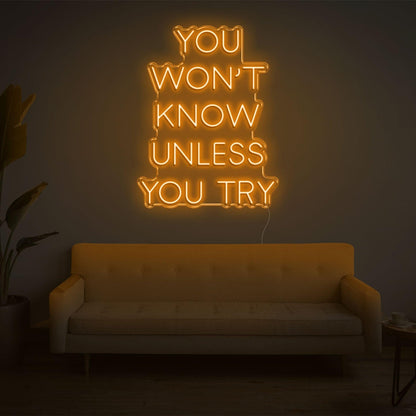 Bright Blue You Wont Know Unless Try Led Neon Sign For Home Wall Decor | Shineneon