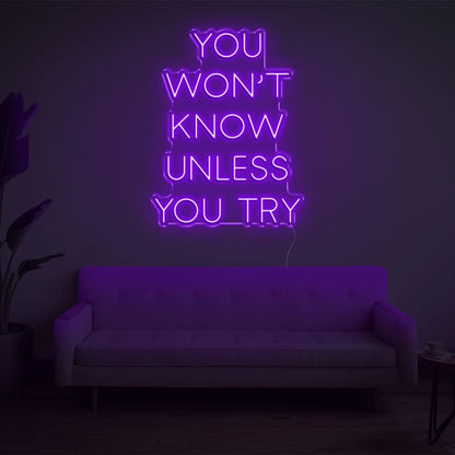 Bright Blue You Wont Know Unless Try Led Neon Sign For Home Wall Decor | Shineneon