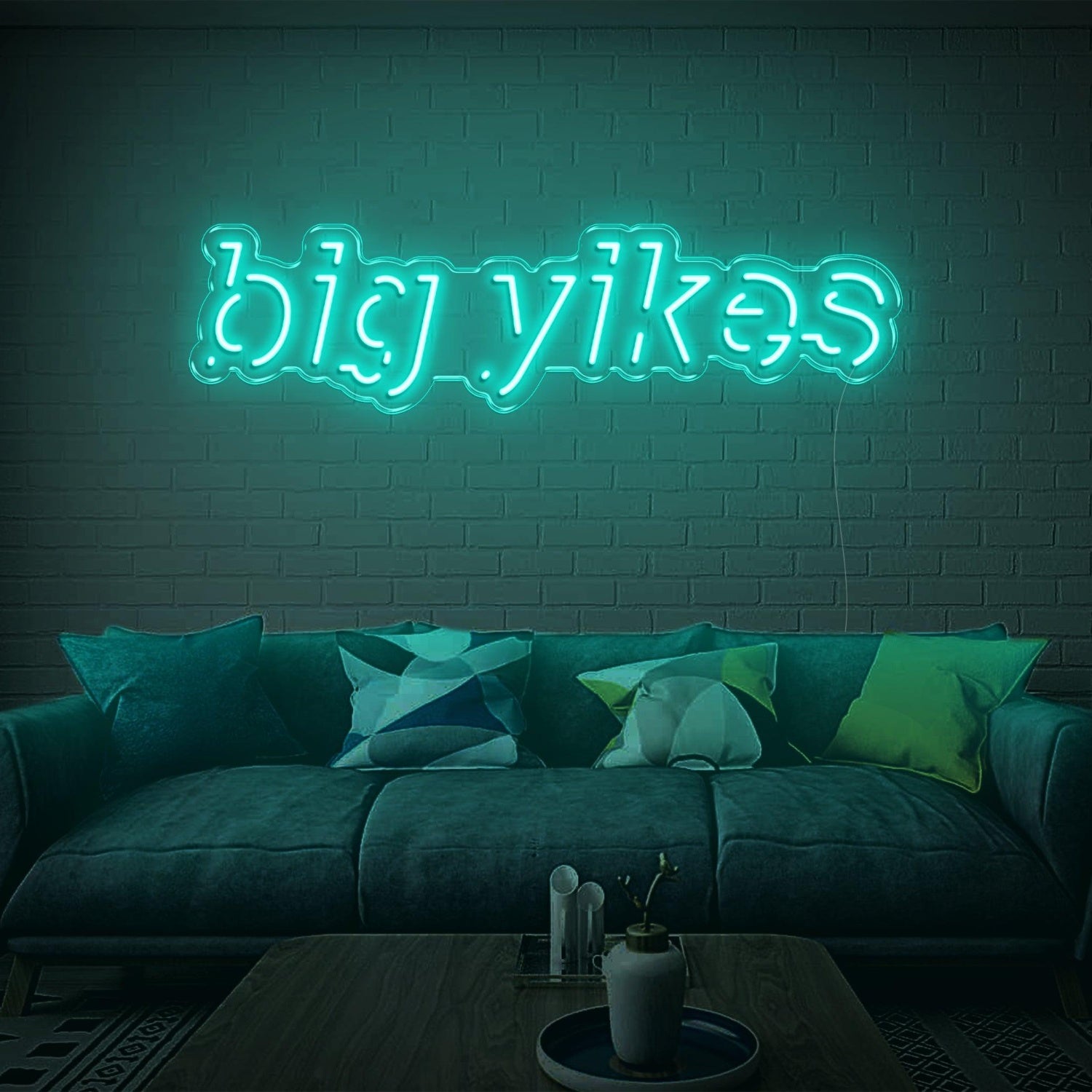 Bright Green Big Yikes Led Neon Sign For Home Decor | Shineneon