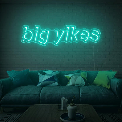 Bright Green Big Yikes Led Neon Sign For Home Decor | Shineneon