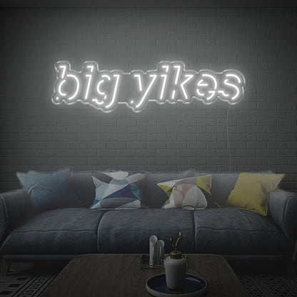 Bright Green Big Yikes Led Neon Sign For Home Decor | Shineneon