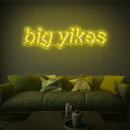 Bright Green Big Yikes Led Neon Sign For Home Decor | Shineneon