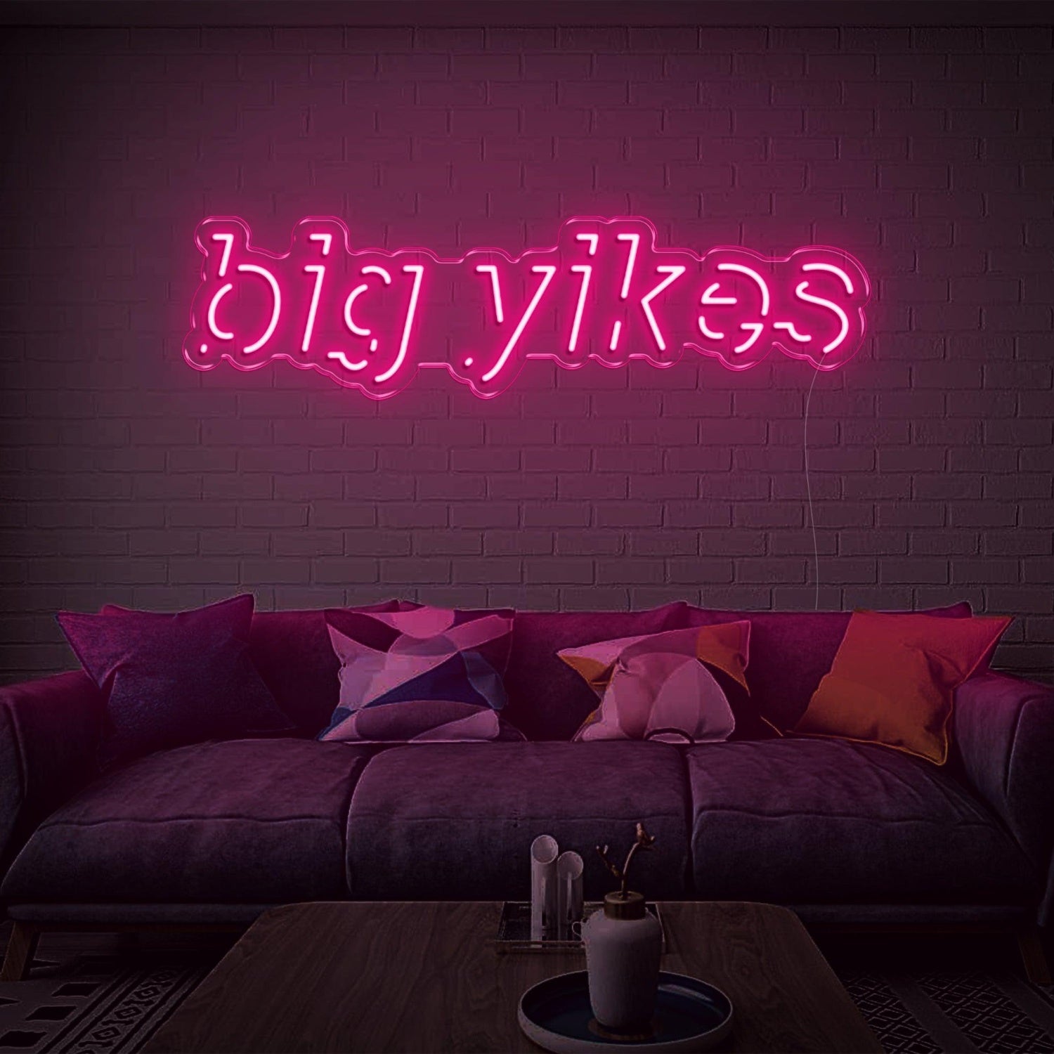 Bright Green Big Yikes Led Neon Sign For Home Decor | Shineneon