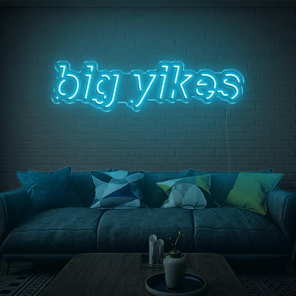 Bright Green Big Yikes Led Neon Sign For Home Decor | Shineneon