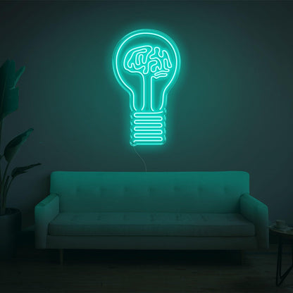 Bright Green Bulb Brain Led Neon Sign For Modern Indoor Decor | Shineneon