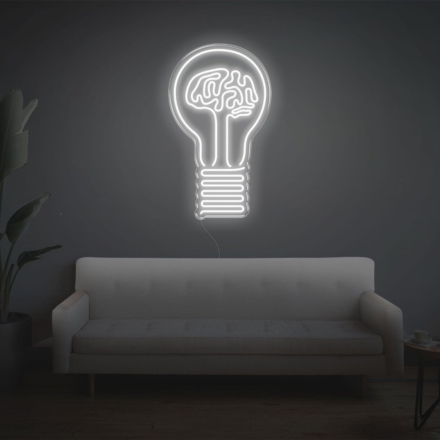 Bright Green Bulb Brain Led Neon Sign For Modern Indoor Decor | Shineneon