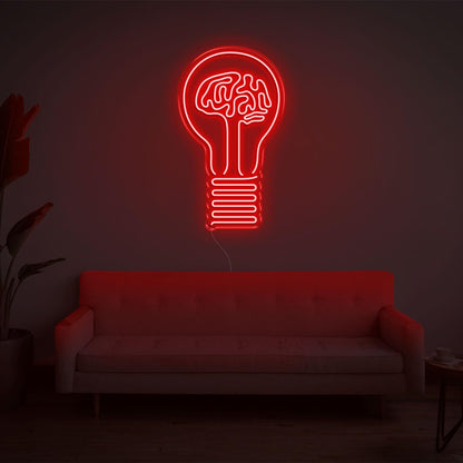 Bright Green Bulb Brain Led Neon Sign For Modern Indoor Decor | Shineneon