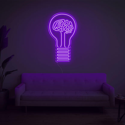Bright Green Bulb Brain Led Neon Sign For Modern Indoor Decor | Shineneon