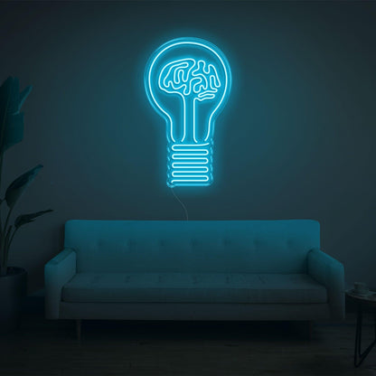 Bright Green Bulb Brain Led Neon Sign For Modern Indoor Decor | Shineneon