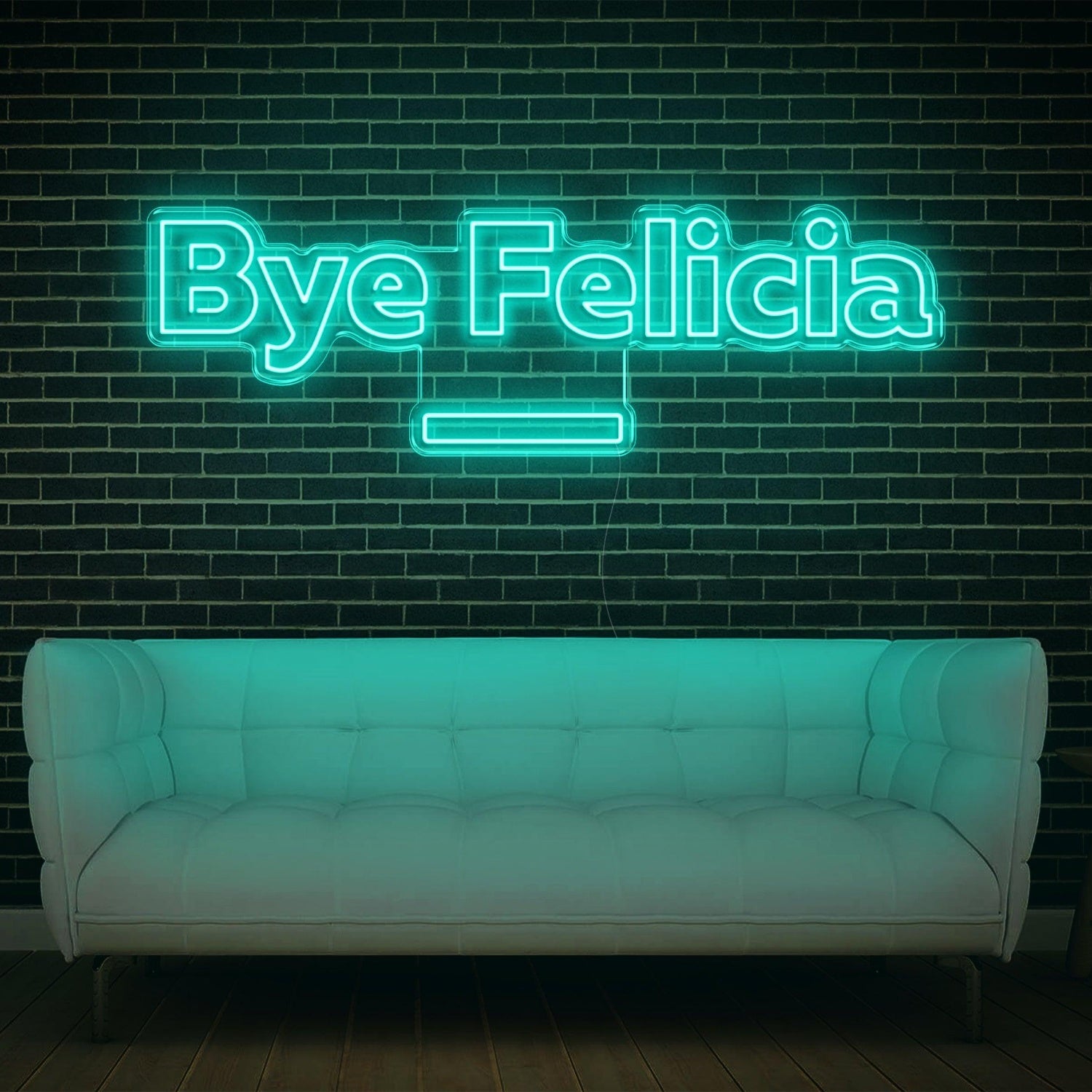 Bright Green Bye Felicia Led Neon Sign For Indoor Home Bar Cafe Decor | Shineneon
