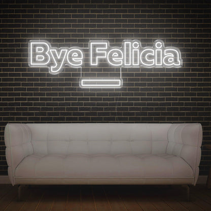 Bright Green Bye Felicia Led Neon Sign For Indoor Home Bar Cafe Decor | Shineneon
