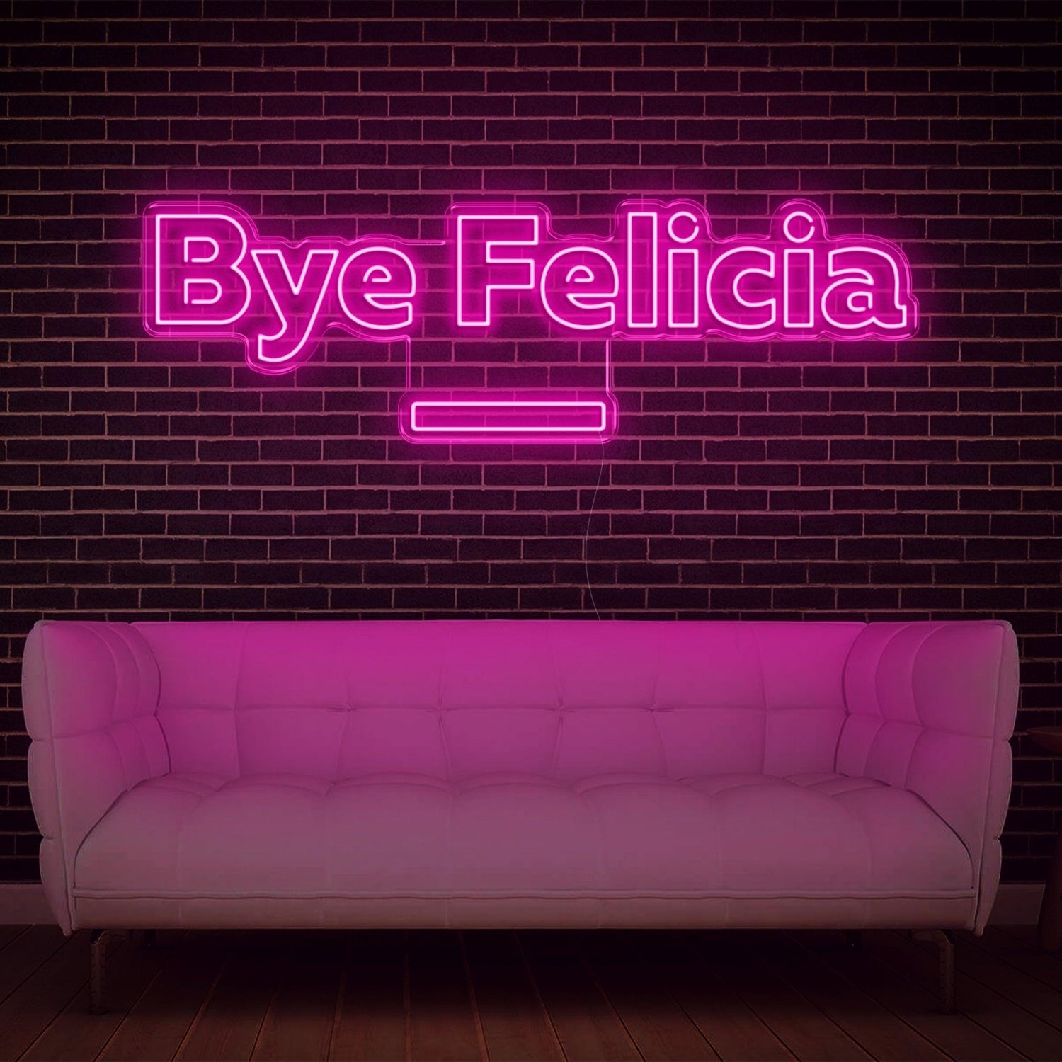 Bright Green Bye Felicia Led Neon Sign For Indoor Home Bar Cafe Decor | Shineneon