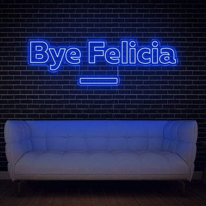 Bright Green Bye Felicia Led Neon Sign For Indoor Home Bar Cafe Decor | Shineneon