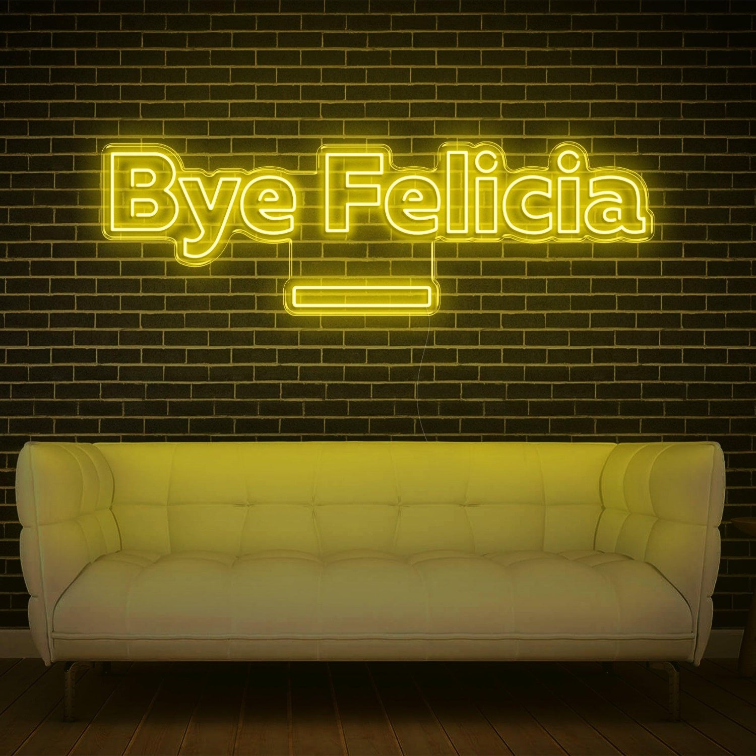 Bright Green Bye Felicia Led Neon Sign For Indoor Home Bar Cafe Decor | Shineneon