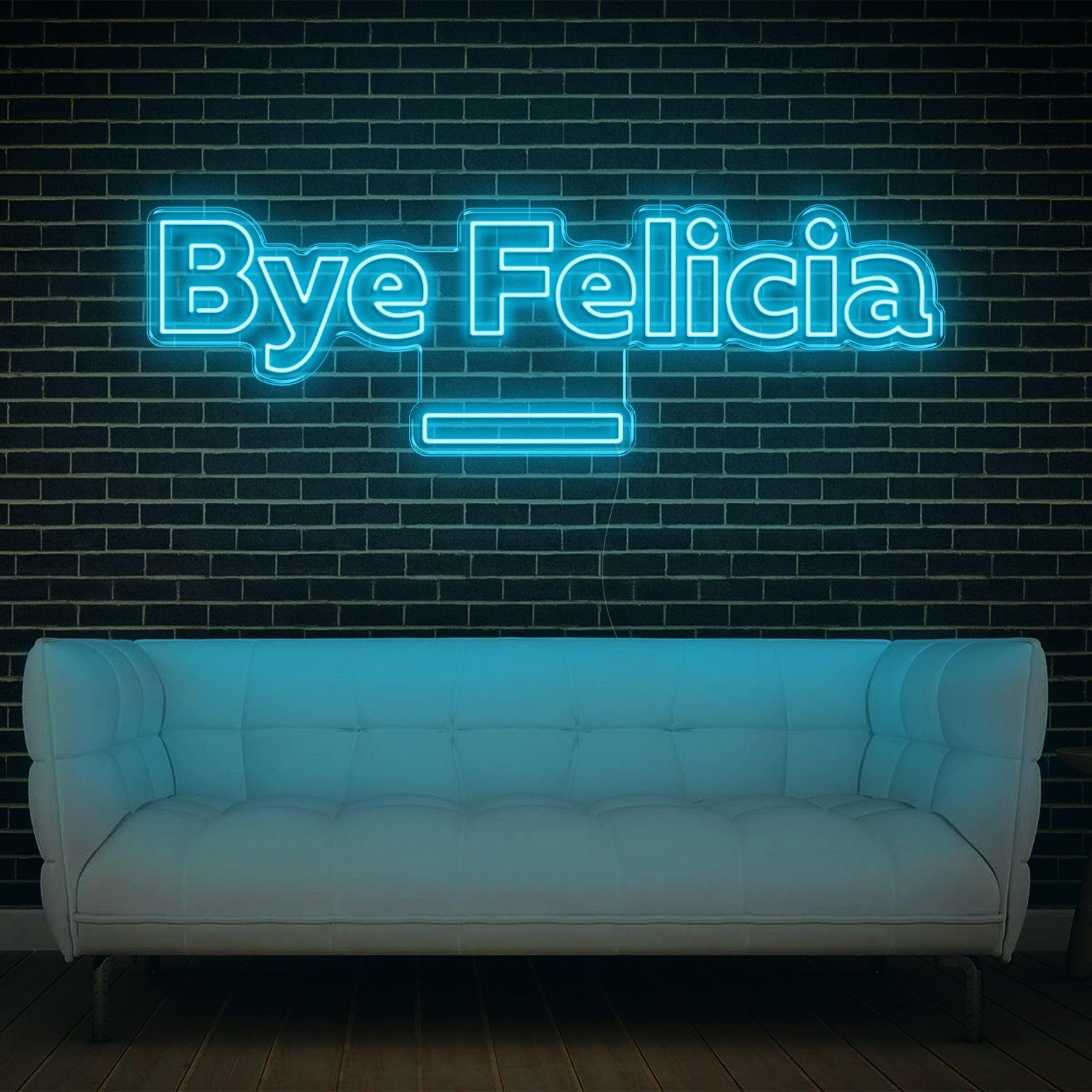 Bright Green Bye Felicia Led Neon Sign For Indoor Home Bar Cafe Decor | Shineneon