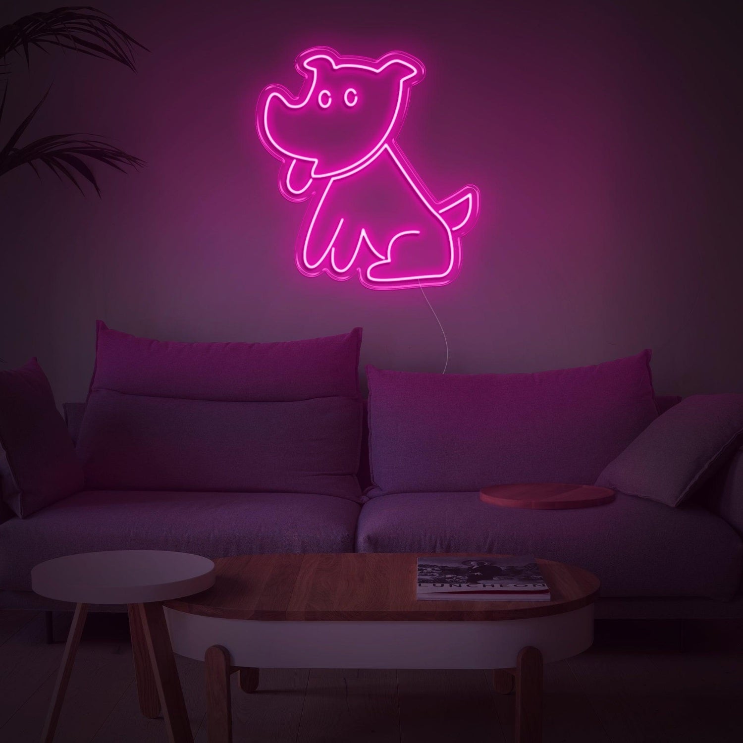 Bright Green Cartoon Puppy Led Neon Sign For Indoor Home Decor | Shineneon