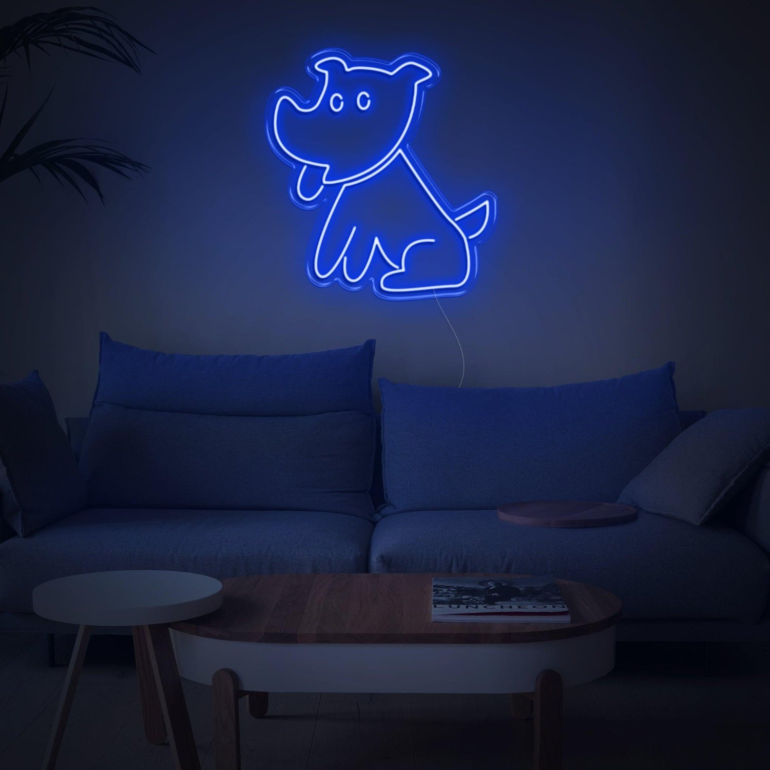 Bright Green Cartoon Puppy Led Neon Sign For Indoor Home Decor | Shineneon