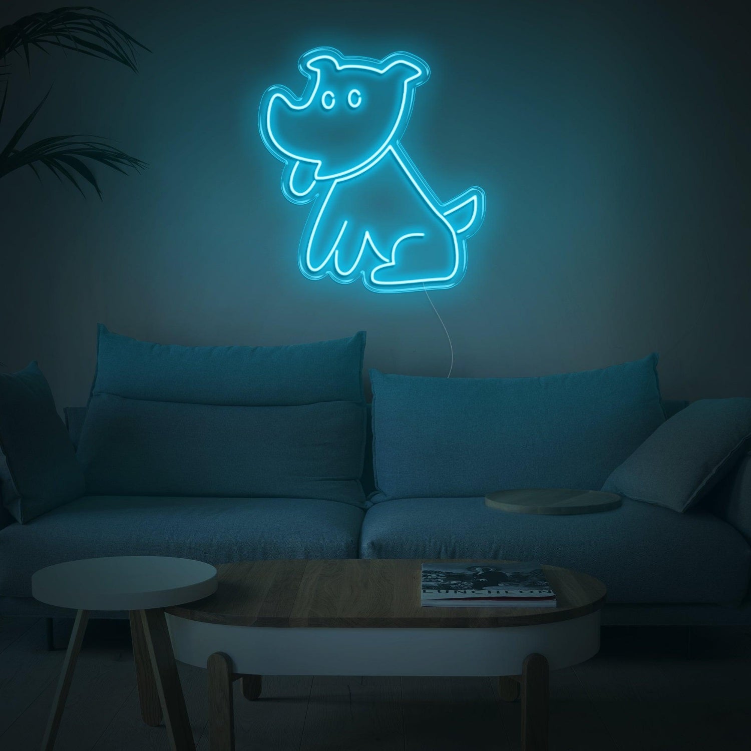 Bright Green Cartoon Puppy Led Neon Sign For Indoor Home Decor | Shineneon