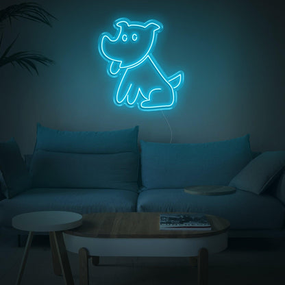 Bright Green Cartoon Puppy Led Neon Sign For Indoor Home Decor | Shineneon