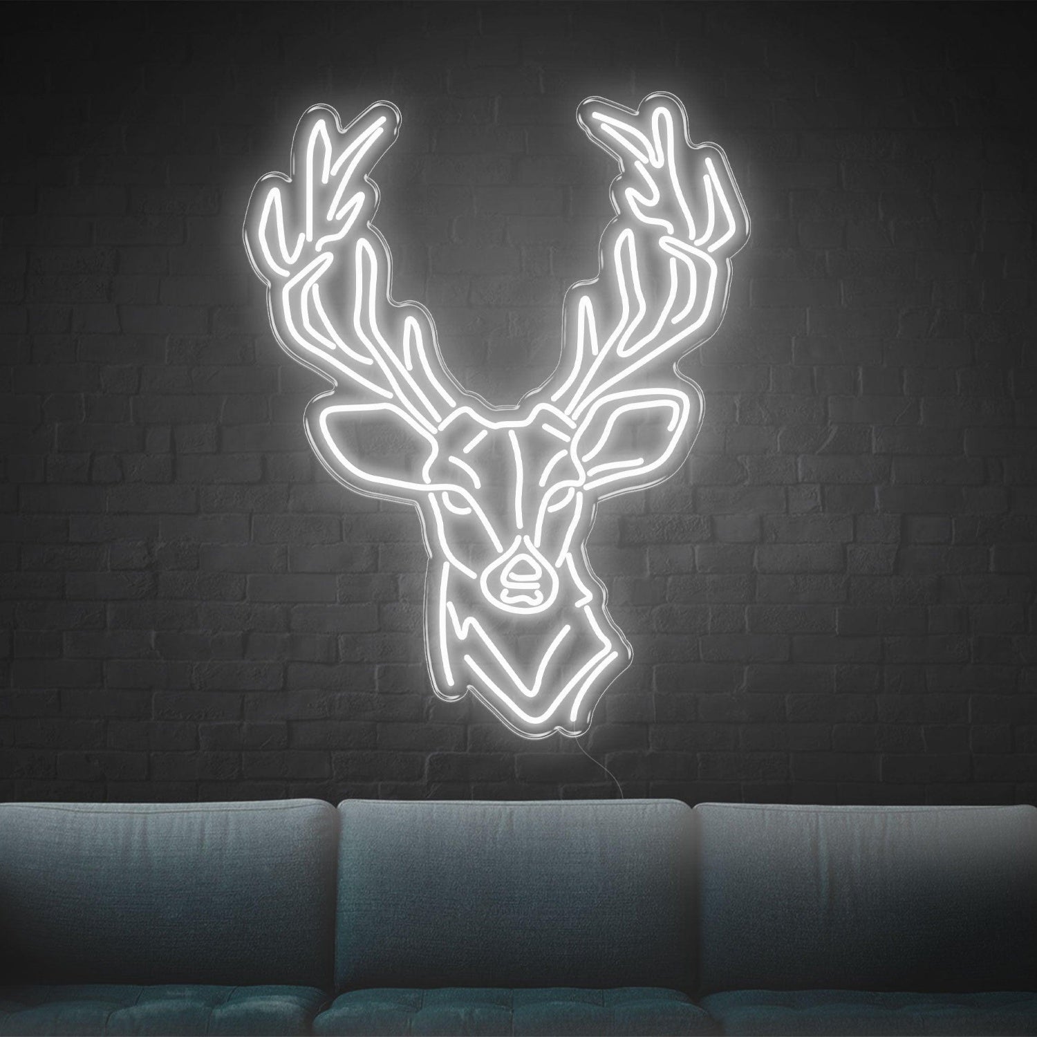 Bright Green Deer Head Led Neon Sign For Modern Home Bar Cafe Decor | Shineneon