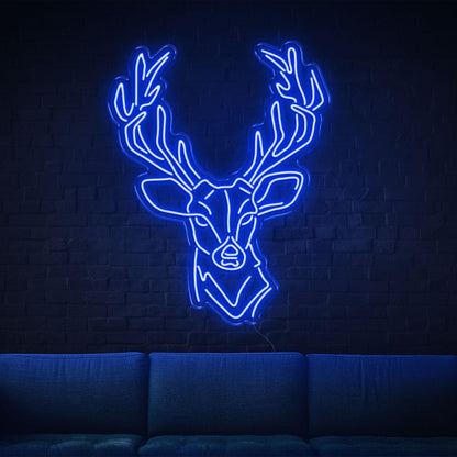 Bright Green Deer Head Led Neon Sign For Modern Home Bar Cafe Decor | Shineneon