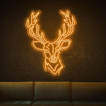 Bright Green Deer Head Led Neon Sign For Modern Home Bar Cafe Decor | Shineneon