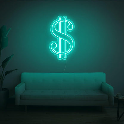 Bright Green Dollar Sign Led Neon Sign For Home Office Decor | Shineneon