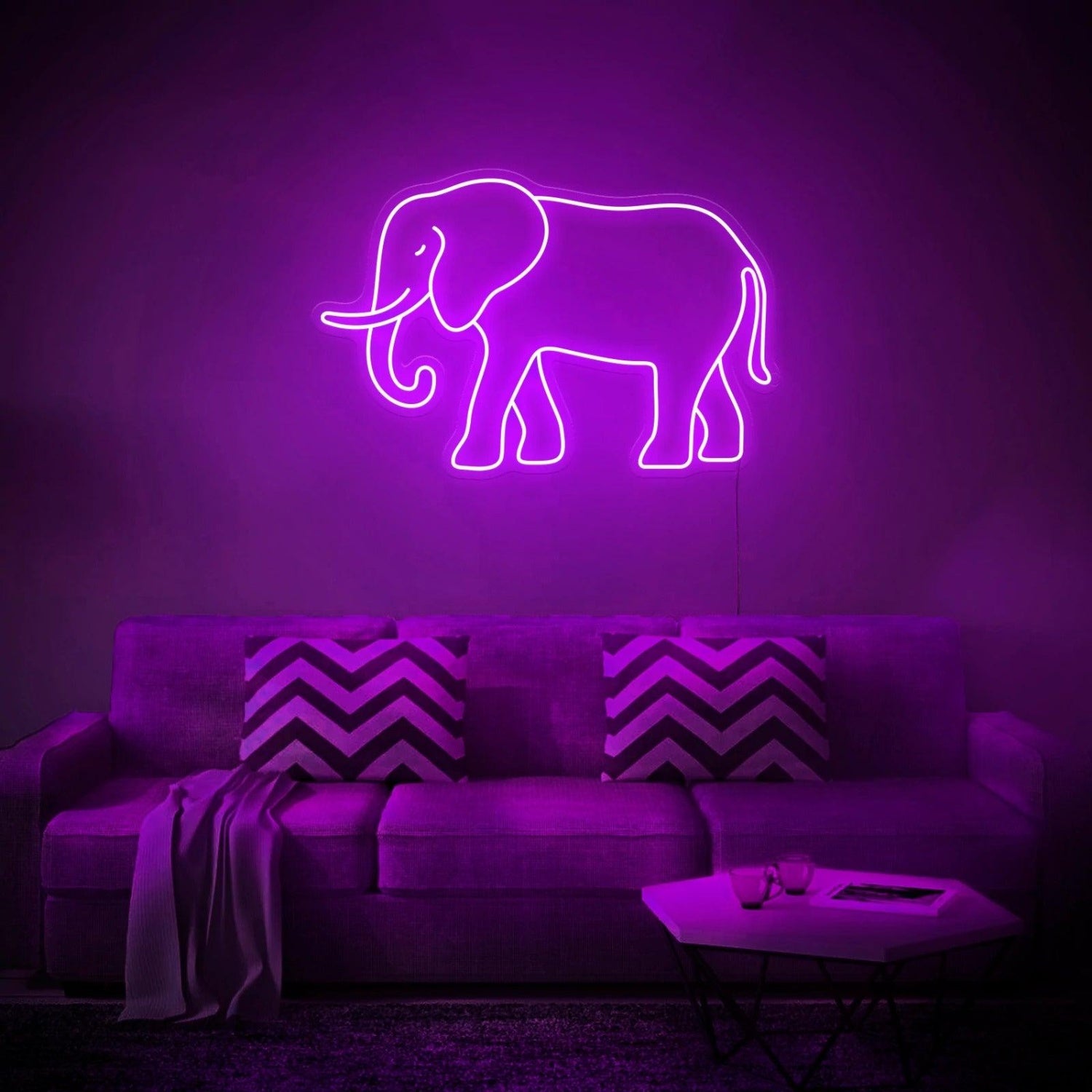 Bright Green Elephant Led Neon Sign For Living Room Wall Art | Shineneon