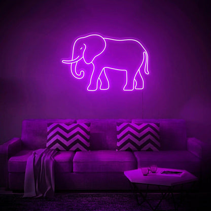 Bright Green Elephant Led Neon Sign For Living Room Wall Art | Shineneon
